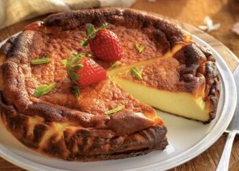 Tarta de yogur en freidora de aire, fácil y rápida con 5 ingredientes