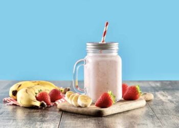 Batido de fresa y plátano dulce, pero sin azúcares añadidos. La mejor receta