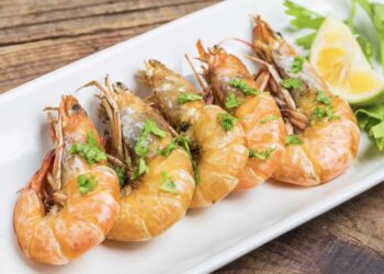 Gambas en freidora de aire o airfryer, te quedarán igual que a la plancha