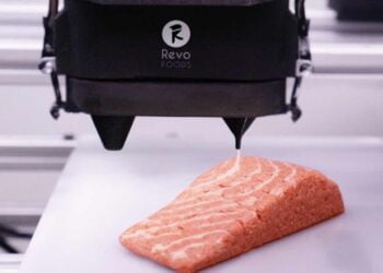 El revolucionario filete de salmón vegano impreso en 3D con proteína fúngica