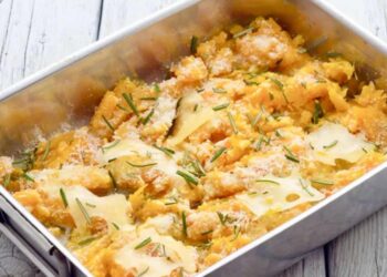 Calabaza gratinada con queso, la receta al horno más fácil y sabrosa