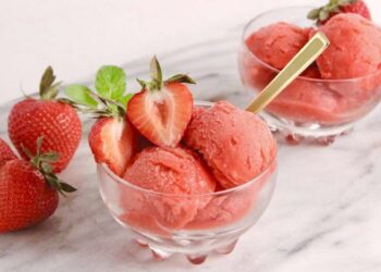 Sorbete de fresa, receta para un postre perfecto