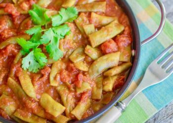 Judías verdes con tomate, receta fácil y rápida