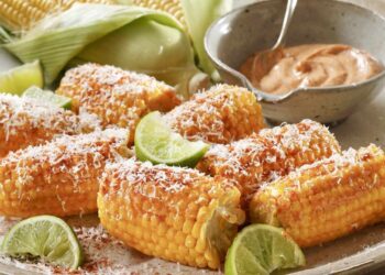 Mazorcas de maíz picantes en airfryer, receta fácil y rápida
