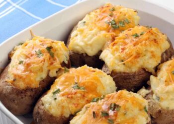 Patatas rellenas de queso, receta fácil y súper sabrosa