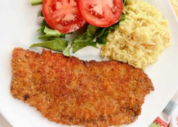 Filete de ternera empanado en airfyrer, receta con menos grasa pero súper crujiente
