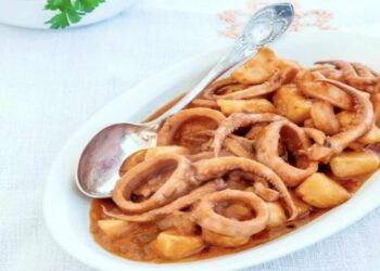Calamares en salsa americana, receta fácil y rápida