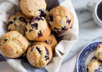 Muffins de arándanos en airfryer, receta fácil para un desayuno o merienda deliciosa
