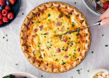 Quiche de jamón y queso, receta fácil y rápida